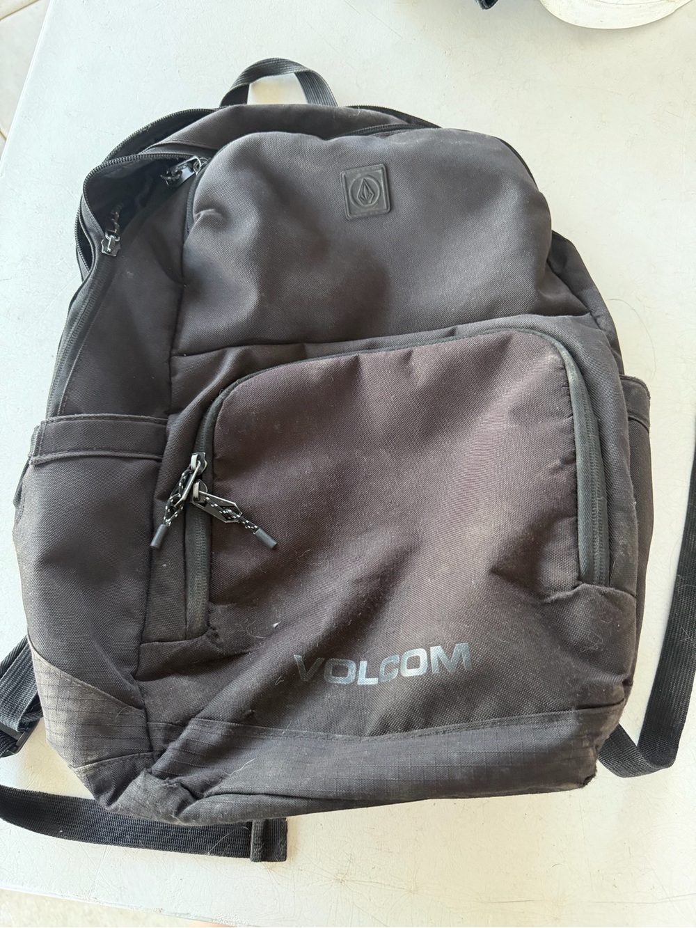 Volcom Black Men's Everyday Backpack with Front Zip Pocket
